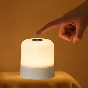 Portable Night Light, 3 Colours Egg Light, Touch Small Rechargeable LED Cordless Table Lamp&Bedside Lamp Dimmable Light Bedroom, Living Room, Study