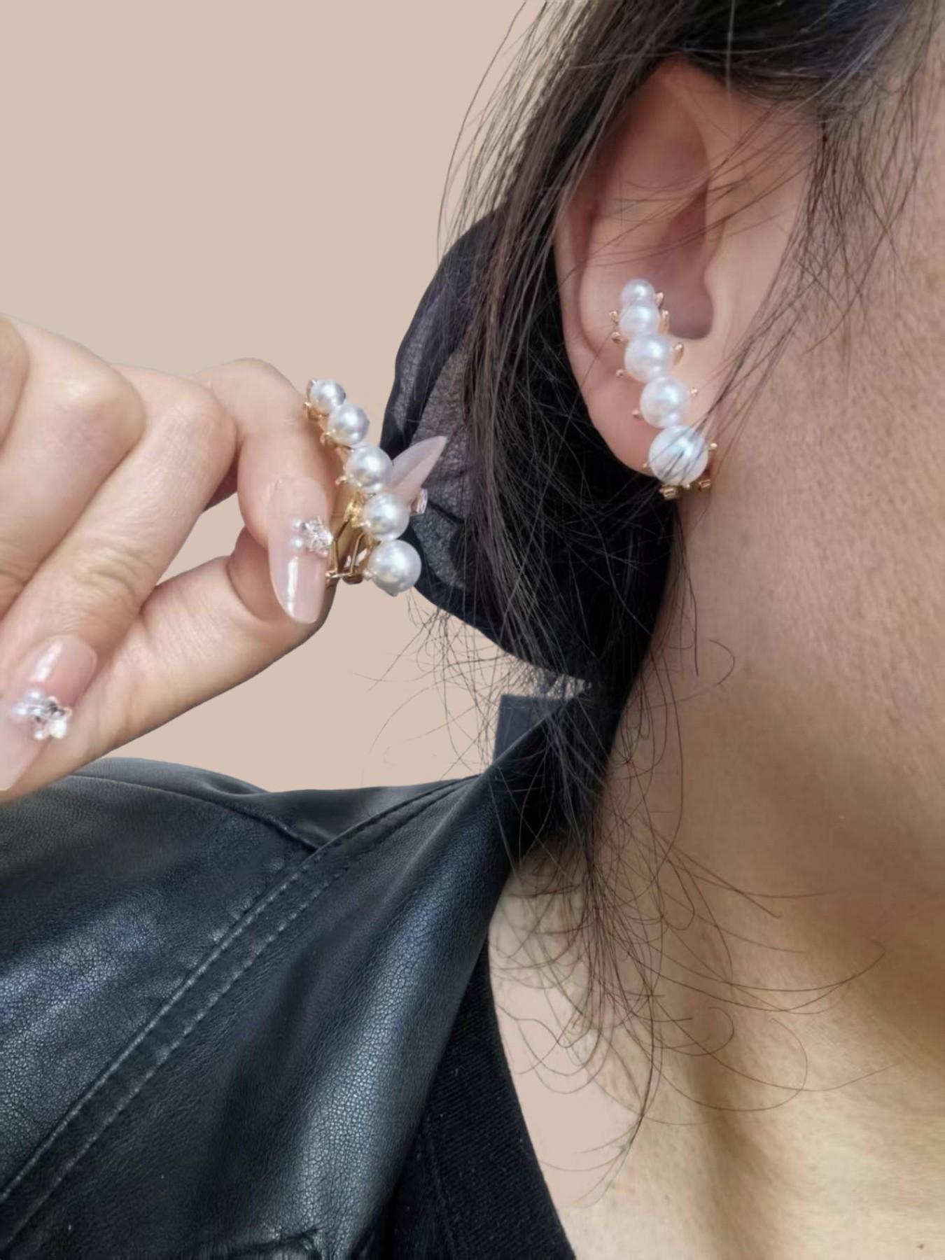 Boho Style Earrings Set, Includes Braided Hoop Earrings, Pearl Studs, Triangle Earrings, Lightweight Fashion Jewelry for All Occasions