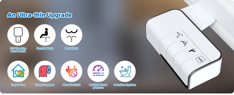 Hibbent Bidet Attachment for Toilet, Non-Electric Dual Nozzle for Frontal & Rear Wash, Adjustable Water Pressure Control, Fresh Water Bidet Toilet Seat, Self Cleaning Water Sprayer, Matte Black Hibbent Bidet Attachment for Toilet, Non-Electric Dual Nozzle for Frontal & Rear Wash, Adjustable Water Pressure Control, Fresh Water Bidet Toilet Seat, Self Cleaning Water Sprayer, Matte Black