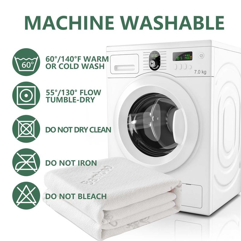 【BEDLORE】Bamboo Leaf Pattern Waterproof Fitted Sheet, Soft & Breathable Non-Slip Bed Sheet with Deep Pockets, Ideal for Bedroom & Home Use 【BEDLORE】Bamboo Leaf Pattern Waterproof Fitted Sheet, Soft & Breathable Non-Slip Bed Sheet with Deep Pockets, Ideal for Bedroom & Home Use