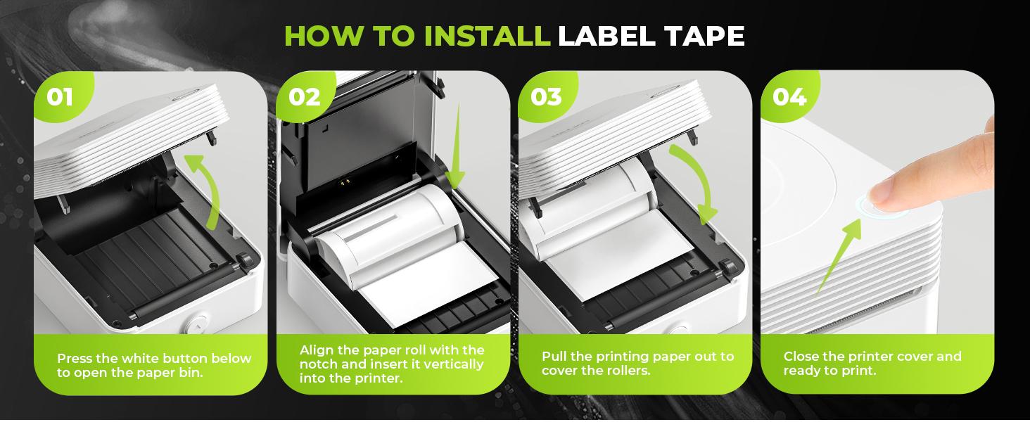 Genuine Self-Adhesive Thermal Printer Stickers, Compatible with PM230 Mini Sticker Printer, 54mmx3.5m, Only 3 Rolls Tape