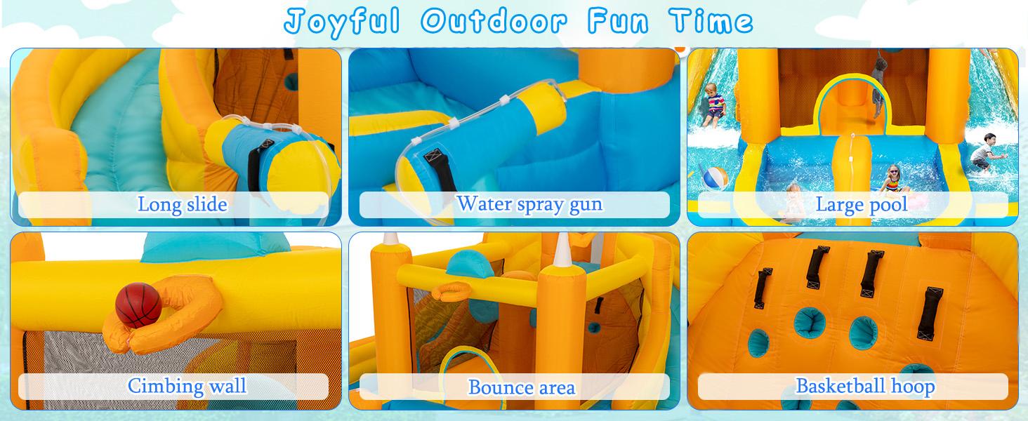 Anbuy Inflatable Pool Water Slide Park – Heavy-Duty for Outdoor Fun - Climbing Wall, Two Slides & Splash Pool – Easy to Set Up & Inflate with Included Air Pump & Carrying Bag Backyard Party Gifts Colorful Bunny Custom Silicone Protector Anbuy Inflatable Pool Water Slide Park – Heavy-Duty for Outdoor Fun - Climbing Wall, Two Slides & Splash Pool – Easy to Set Up & Inflate with Included Air Pump & Carrying Bag Backyard Party Gifts Colorful Bunny Custom Silicone Protector
