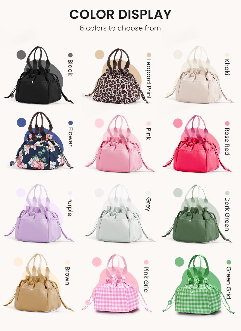 Lunch Bag Women Reusable Insulated Drawstring Lunch Bag Stain-Resistant 11L, Large Capacity Lunch box for Women Perfect for Office, Picnic,School Lunch Bag Women Reusable Insulated Drawstring Lunch Bag Stain-Resistant 11L, Large Capacity Lunch box for Women Perfect for Office, Picnic,School