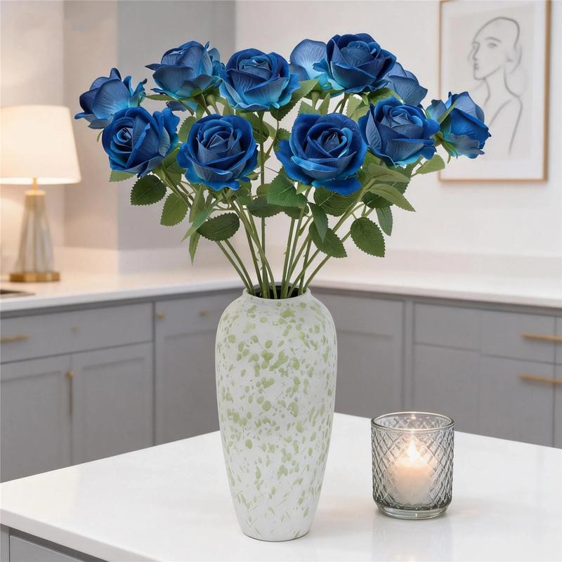 12pcs Artificial Rose Flowers, Wedding Decoration, Living Room Arrangement, Christmas Valentine's Day Birthday Party Decorations