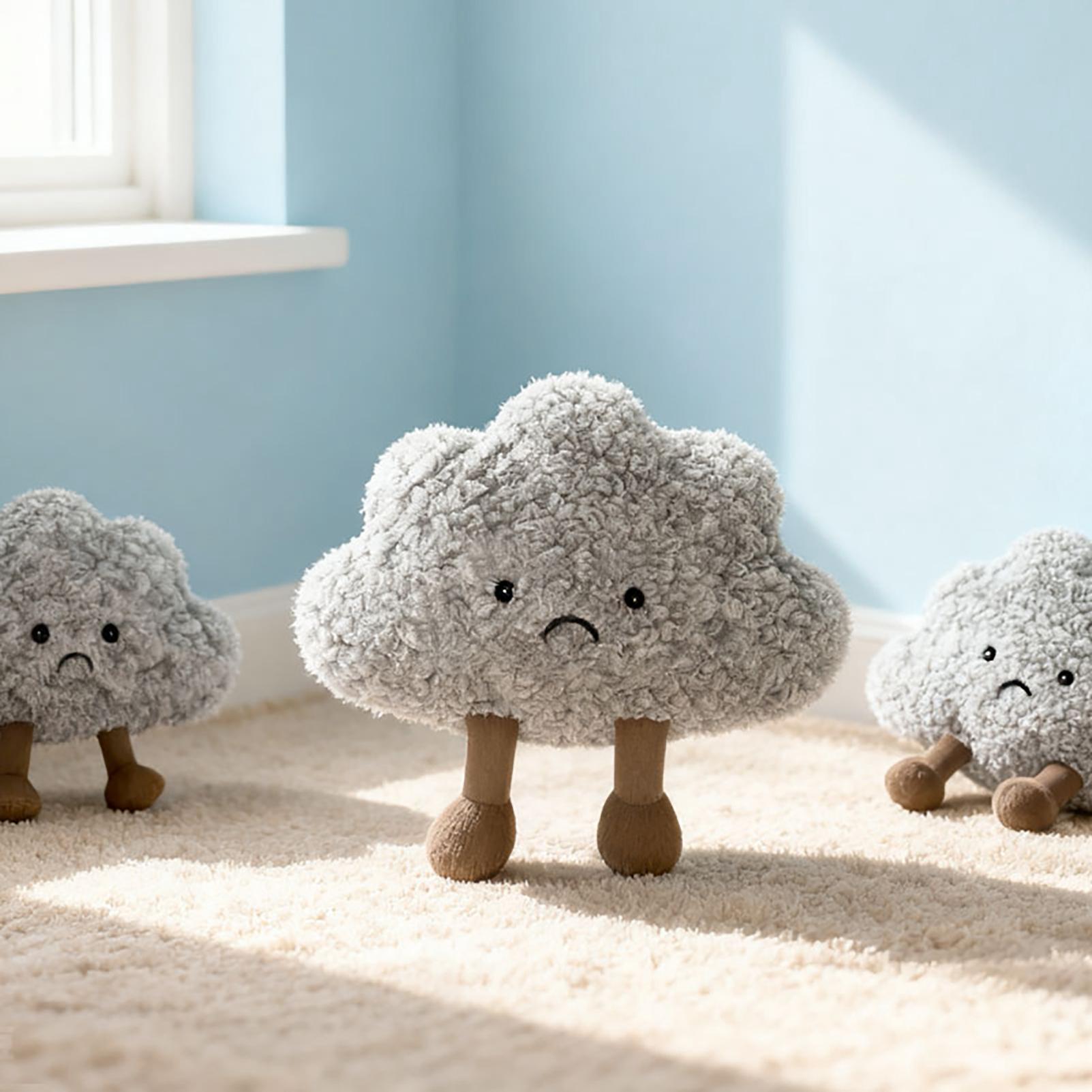 Cute Storm Little Dark Cloud Plush Toy, 16cm/6.3in Soft Curly Doll, Ideal Baby Comforter & Creative Birthday Gift, Soft Cuddly Gift, No Battery Required