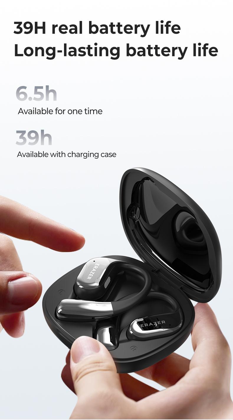 ERAZER X11 True Wireless Open Ear Earbuds Bluetooth 5.4 HIFI Sound Quality Sports Headphones OWS Earbuds Gaming with Low Latency Touch Control IPX5 Waterproof With microphone Earphones