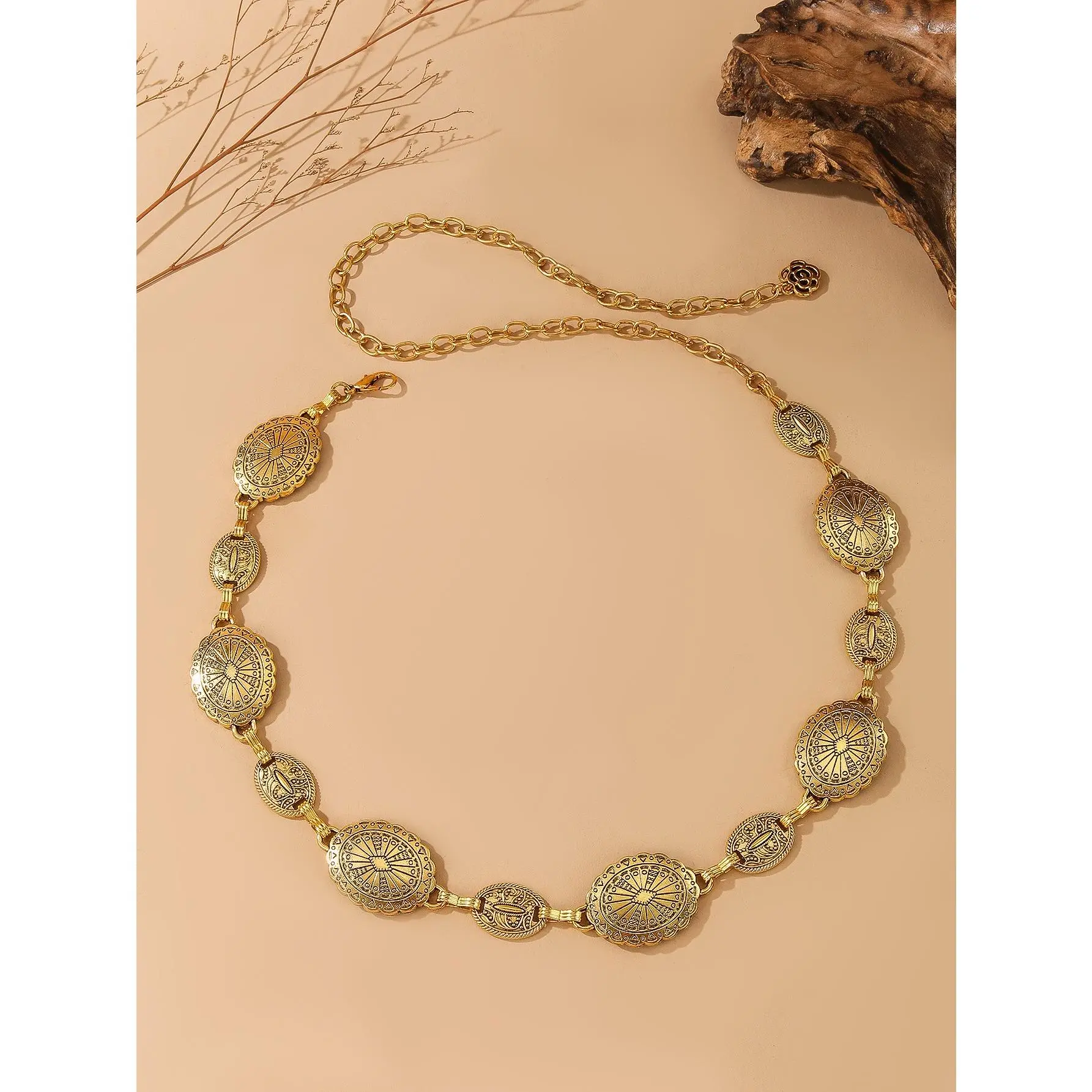 Old gold lumbar chain