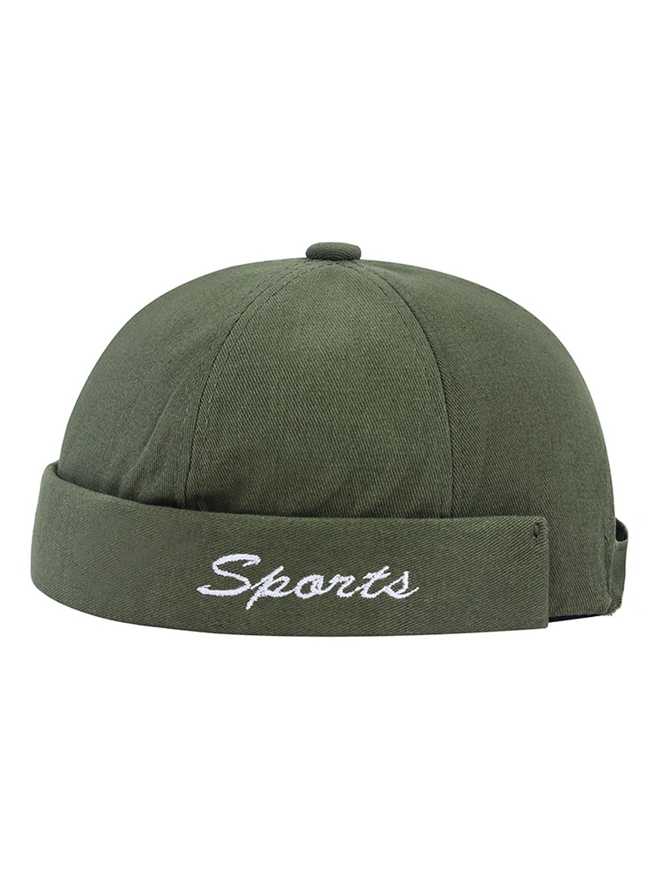 Brimless Cap Unique Men Casual Docker Beanie Watch Cap Rolled Cuff Harbour Hat Adjustable Landlord Hat Sailor No Brim Skull Cap