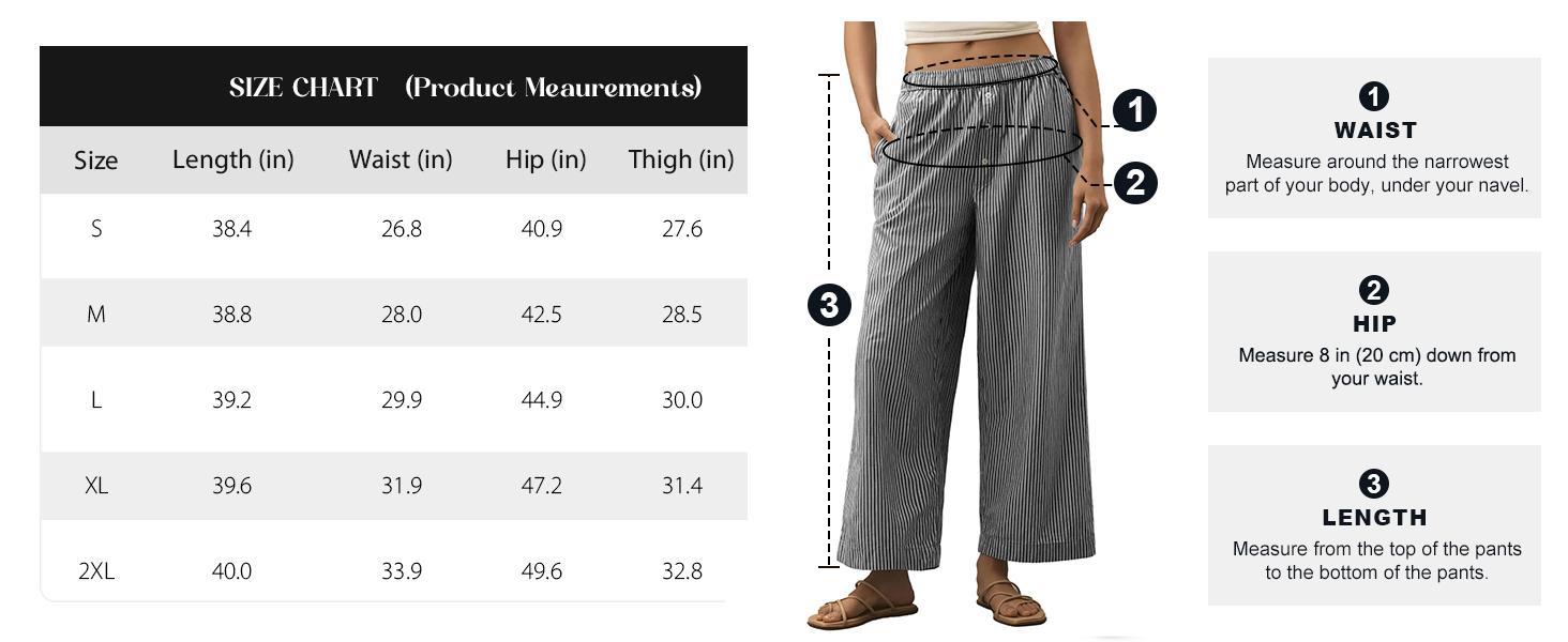 Danedvi Womens Boxer Pants Striped Lounge Pajama Bottoms Elastic High Waisted Wide Leg Trousers with Pockets Black Fabric