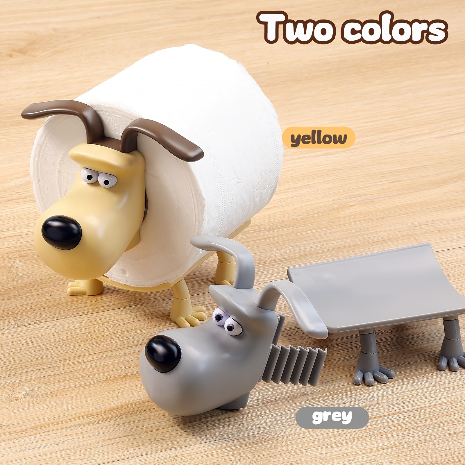 Cute Dog Toilet Paper Holder, Fun Home Decor Gift for Valentine's Day, Creative Roll Paper Dispenser, Adorable Decoration Item