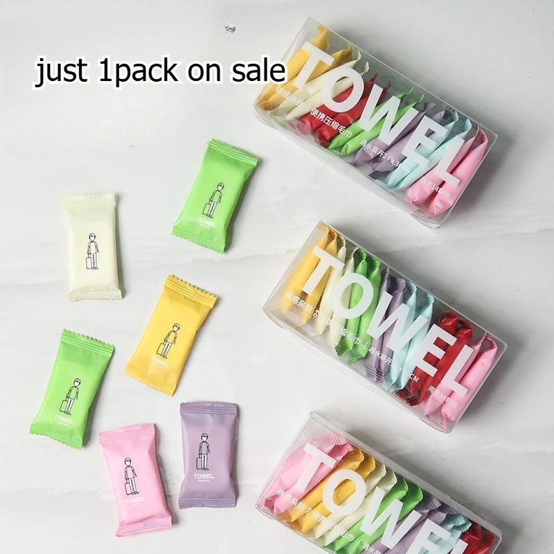 1pack of 14pcs，Disposable Compressed Towels, Portable Independent Packaging, Boxed Thickened Large Size, Travel Face Towel Must-Have