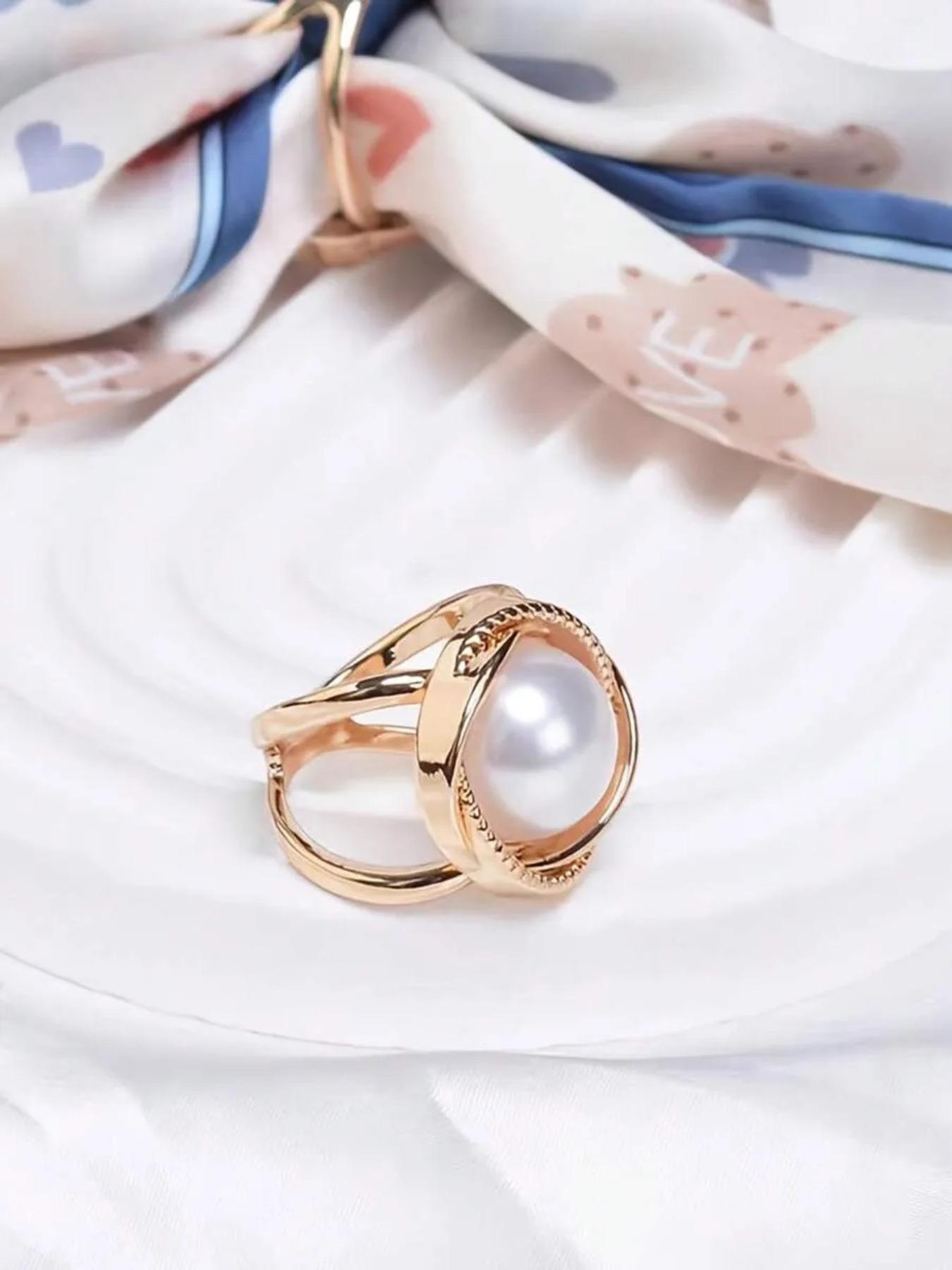 Elegant Faux Pearl Scarf Clips Set, Versatile Design for Daily Wear, Perfect Accessory for Women, Pack of Three