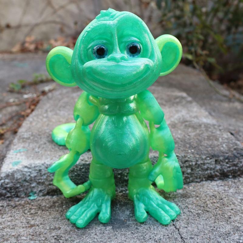 3D Printed Climbing Monkey Statue, Articulated Monkey Figurine, Realistic Eyes Home Decor, Perfect for Halloween Christmas Gifts, Birthday Present, Animal Figurine