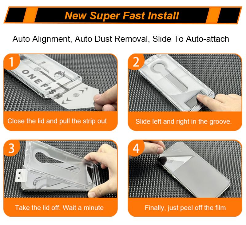 One Fish Screen Protector 2 Pack for iPhone,Samsung,  Protection of Privacy, Dust Protection for Earpiece,Crystal Clear, Easy Installation..