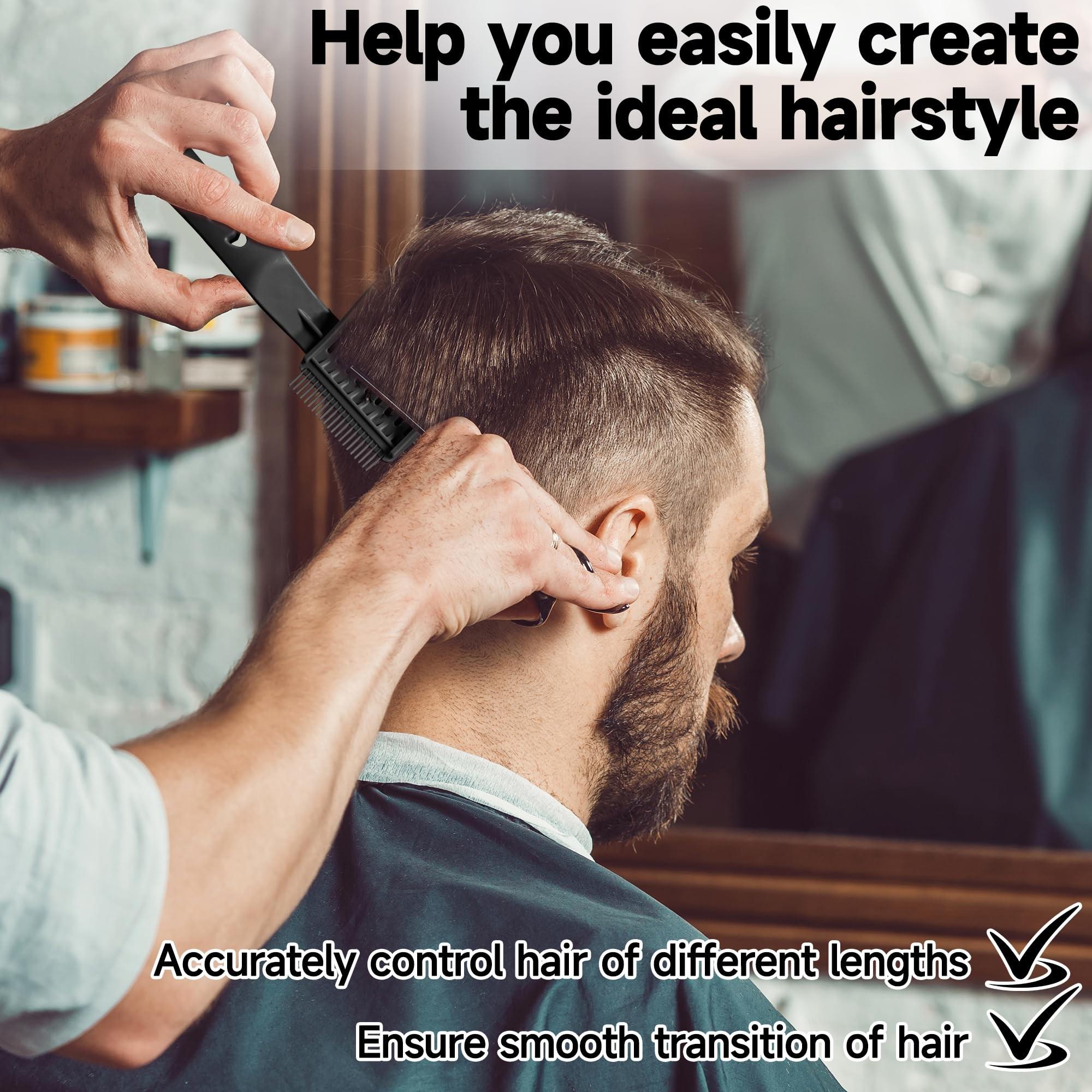 Barber Fade Comb Hair Cutting Clipper Comb 2PCS Heat Resistant and Anti Static Design Professional Salon Hair Styling Tool Ergonomic Style For Home Haircut and Barber Shop Use