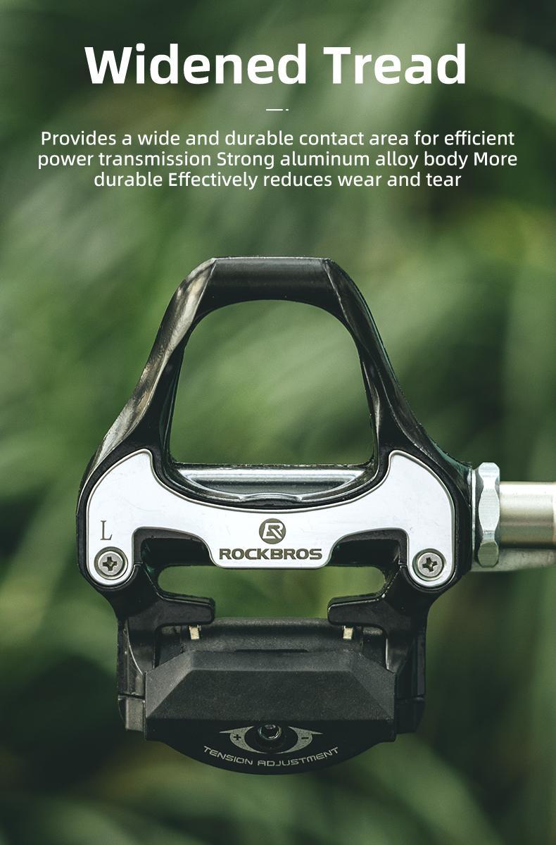 ROCKBROS Road Bike Pedals Lightweight Clipless Bicycle Pedals with Cleats Set Compatible with SPD-SL System