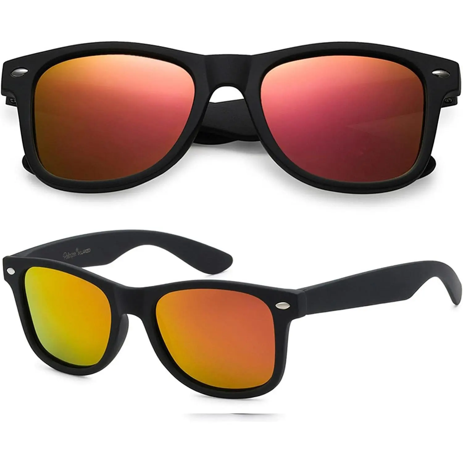 Rubberized Black | Polarized Lava Red