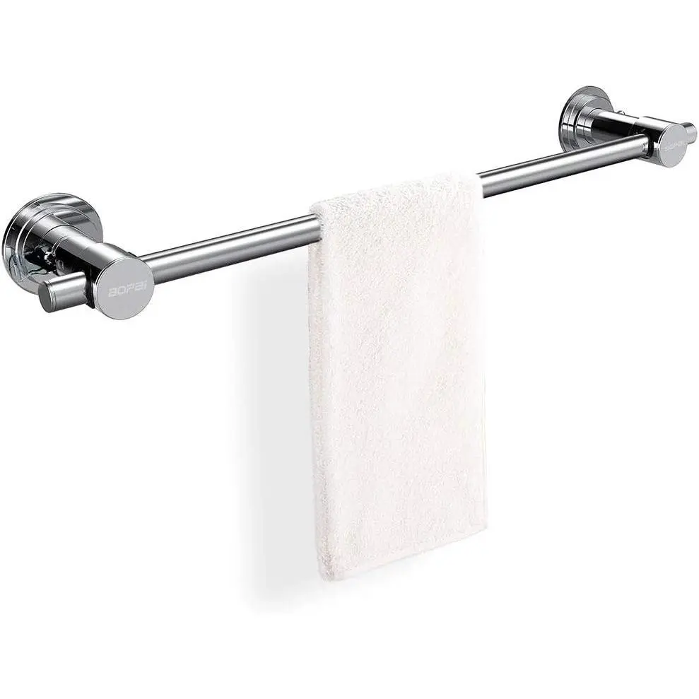 24 inch Suction Cup Towel Bar, Chrome