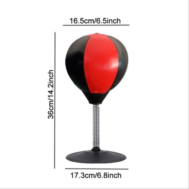 A high-quality PU leather desktop boxing speed reaction ball set: comes with suction cups and a pump, a stress-relieving and venting sandbag, suitable for beginners and enthusiasts to exercise at home Inflatable punching bag