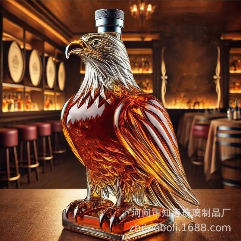 Eagle shaped whisky bottle, high borosilicate bottle for bar