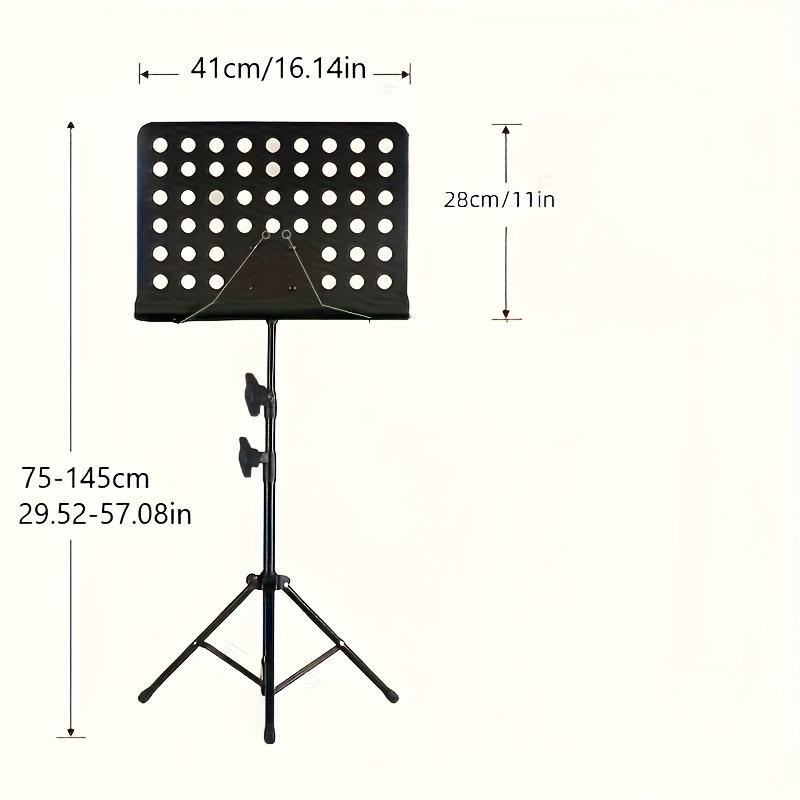1 piece foldable bold music stand - portable music stand, universal for home/piano shop/performance, stable load-bearing music stand, stage performance, home practice