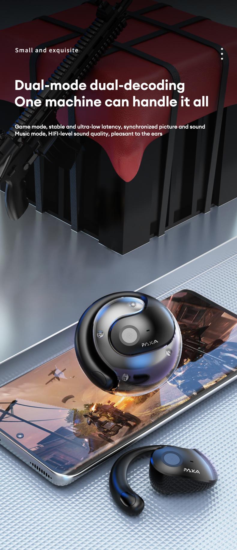 PAXA X15 PRO Earphone Wireless Bluetooth 5.4 OWS Waterproof Sport Headsets Noise Reduction Headphones Audio  Electronic