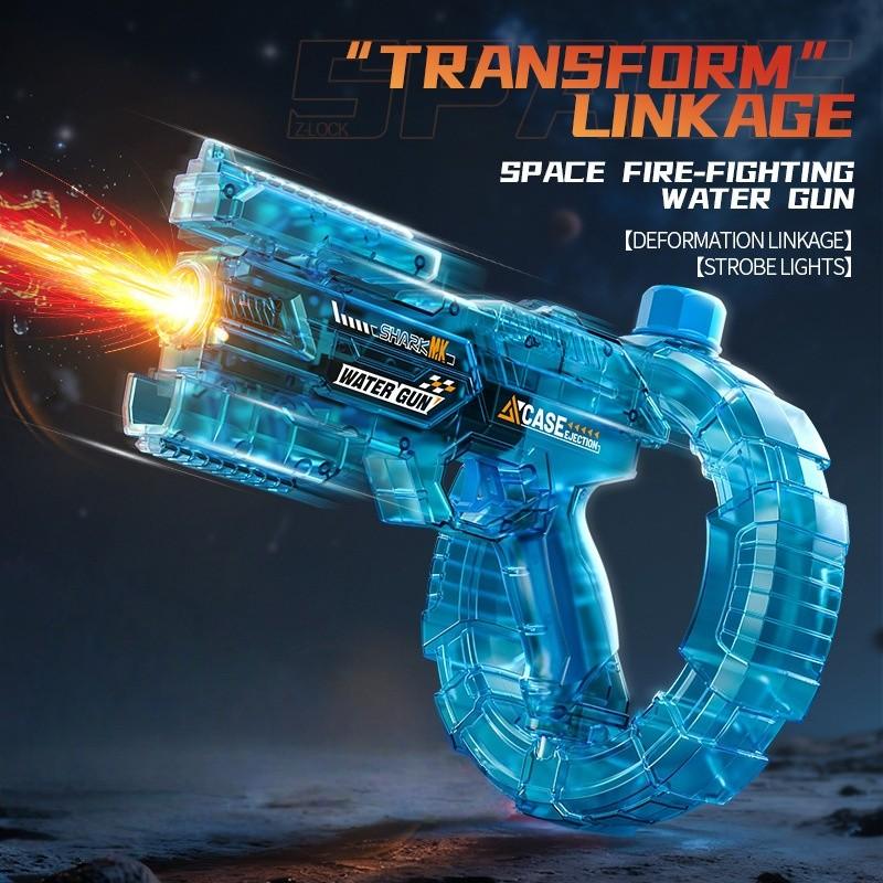 Electric Water Gun Blasters with Light Effects, Automatic Continuous Fire, Adult and Kids Splash Toy, Summer Beach Pool Party Sprayer, Lithium Battery Included