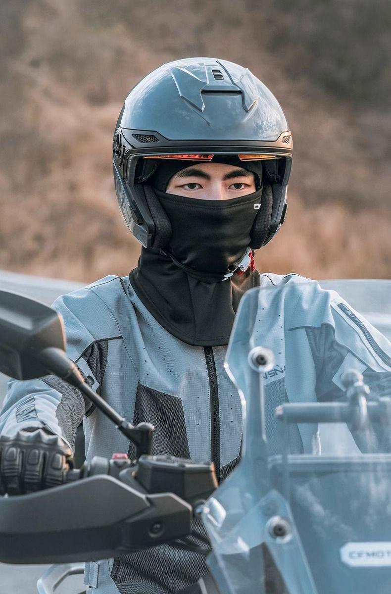 Cycling warm and wind-resistant headgear Ice silk skin-friendly and breathable forehead and neck integrated sunscreen mask Motorcycle liner headgear