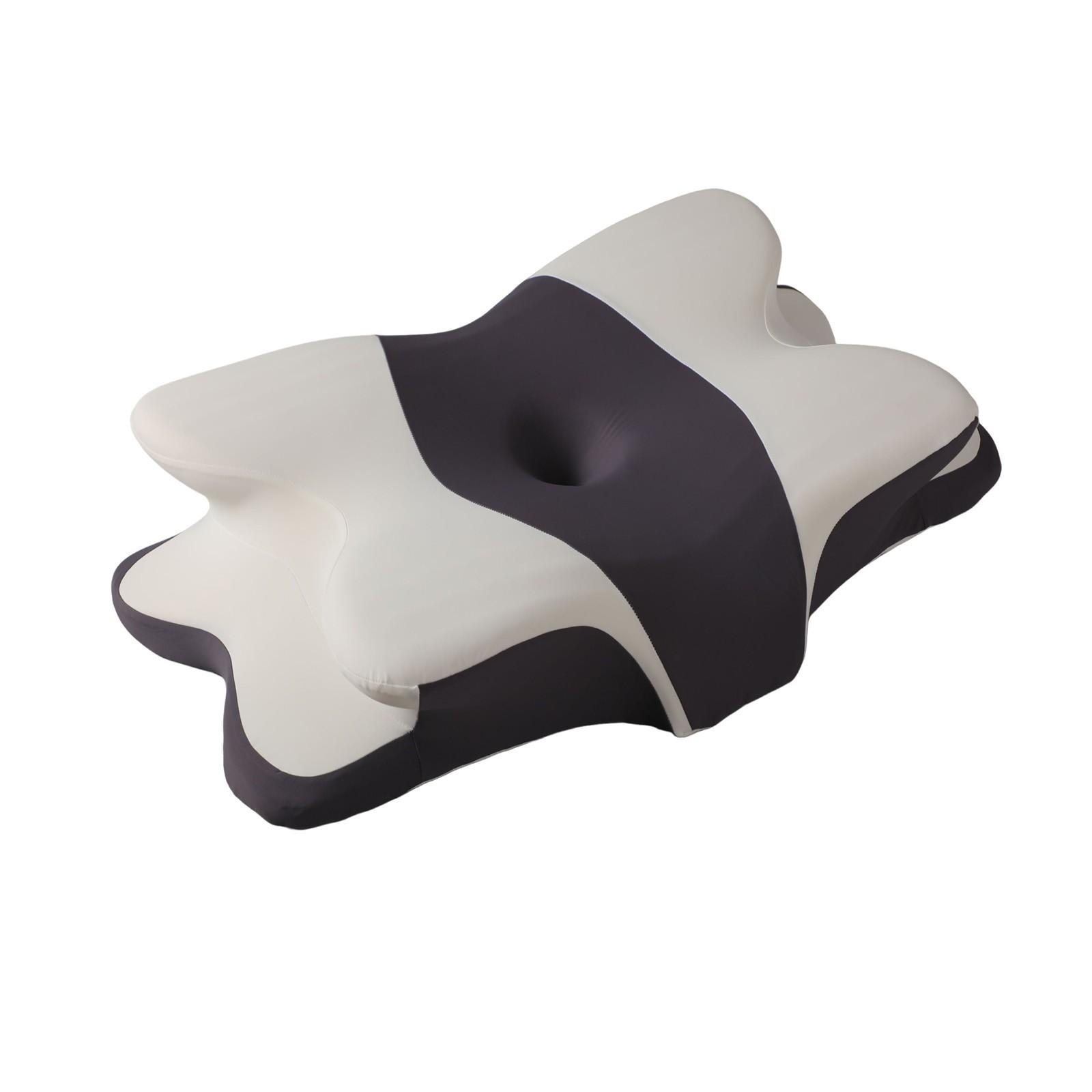 Double-Sided Zoned Contour Neck Pillow - Dual-Height Supportive Memory Foam - Cool-Breathable Pillowcase, Enlarged Armrest Section - Center Groove Design, Ultra-Soft for Side, Stomach & Back Sleepers #TOP PICKS