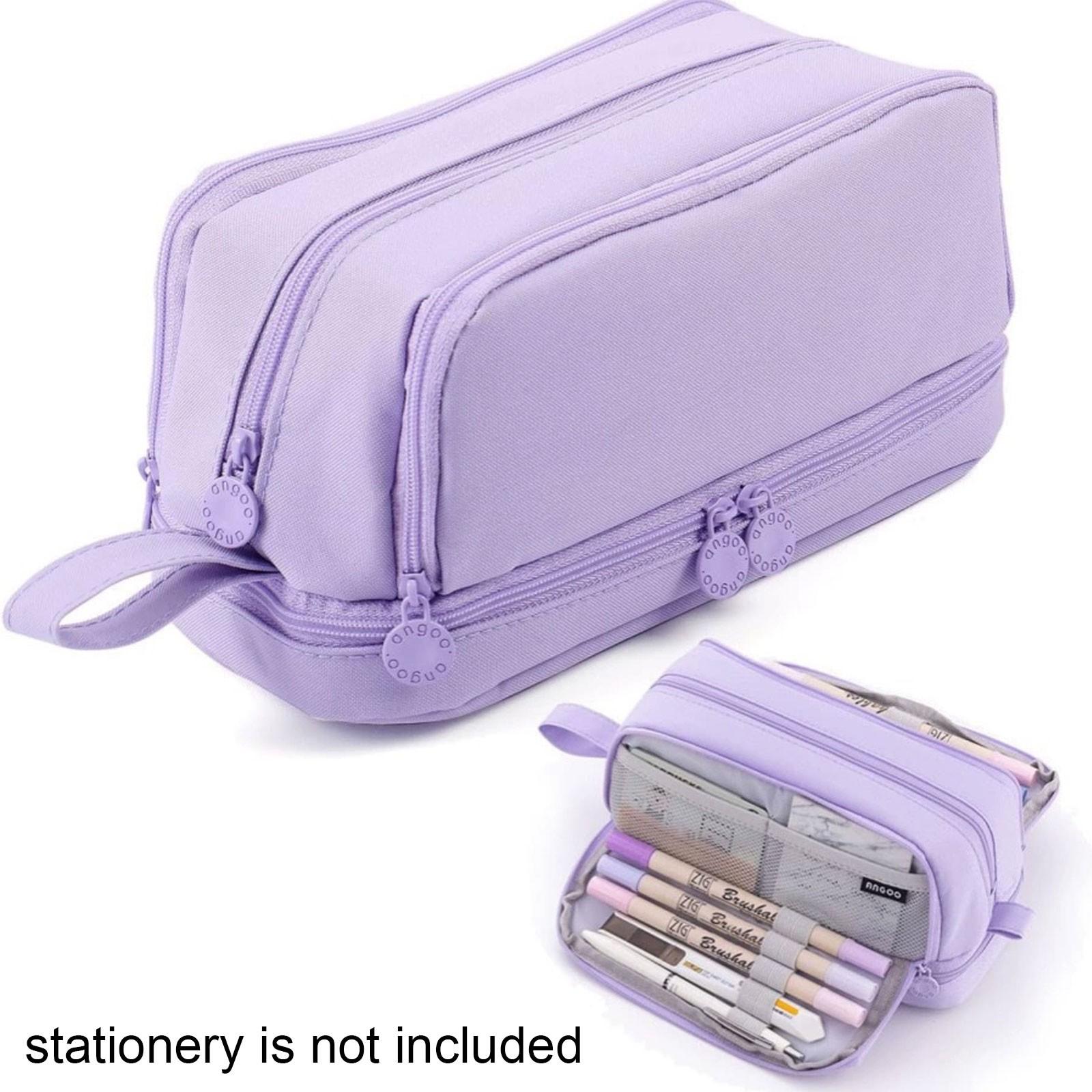 Large Capacity Pencil Case, Aesthetic Pen Bag, Oversized Zipper Pouch for Teen Girls and Adults, Fashion School Supplies