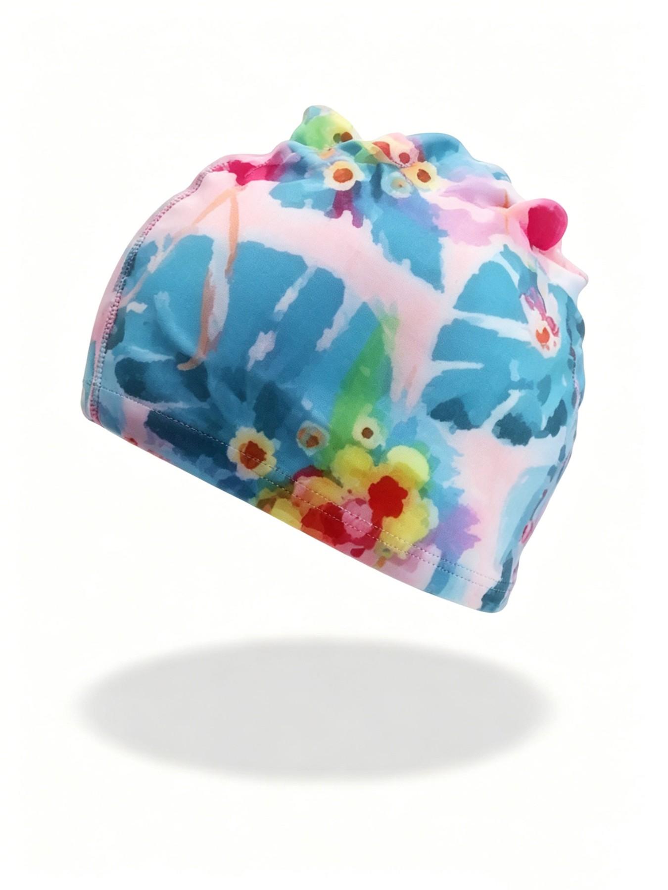 Kids Swimming Hat Digital Print High-Quality Fabric, Cartoon Design for Boys and Girls, Baby Swim Cap, Comfortable and Stylish