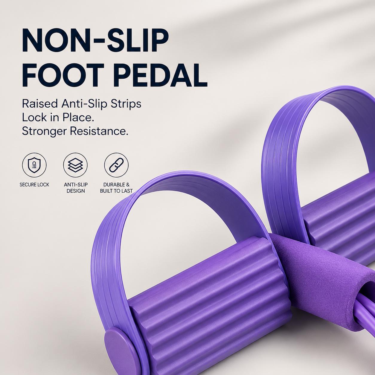 Multi-Function Foot Pedal Pull Rope - Resistance Exerciser for Sit-Ups, Yoga & Strength Training