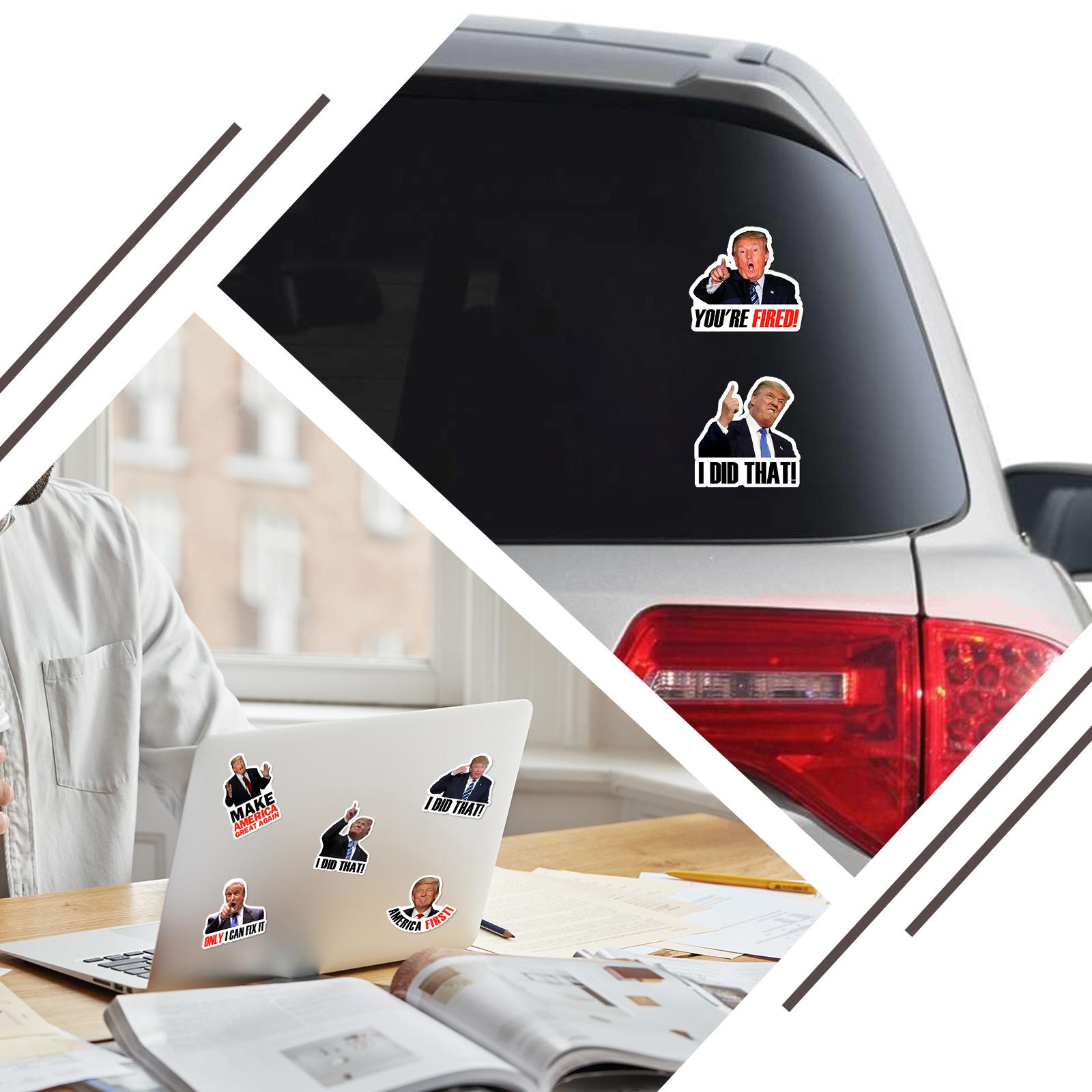 100Pcs （ contains 20 different emoticons）I Did That Trump Sticker - Vinyl Sticker, Water Resistant, 1.5" x 1.5", Anti-Trump, Meme Sticker, Fdt