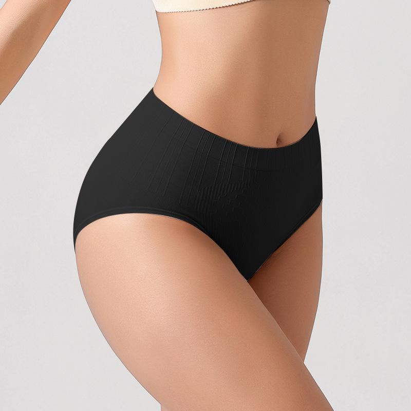 Women's Seamless Cotton Crotch Mid Rise Briefs Solid Sexy Panties for Young Girls