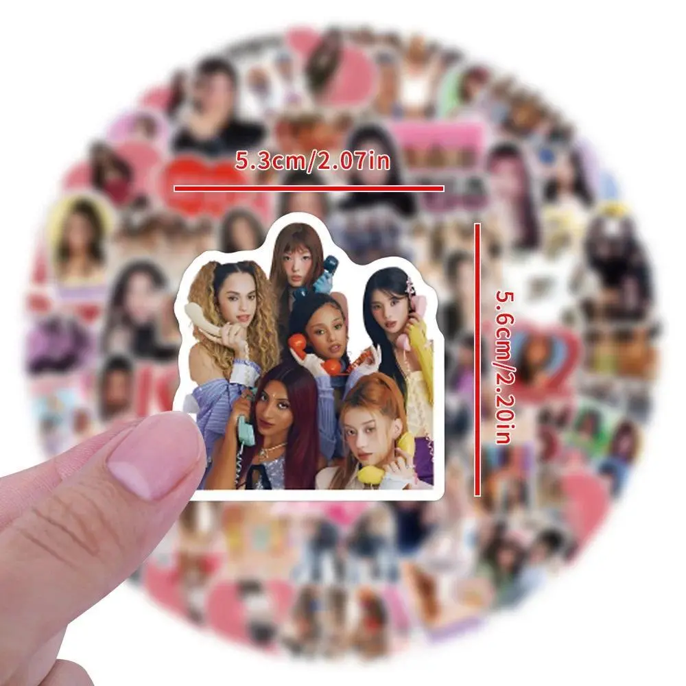 120pcs Girl Group Katseye Graffiti Stickers Suitcase Stationery Laptop Computer Guitar Cell Phone DIY Decorate Decals