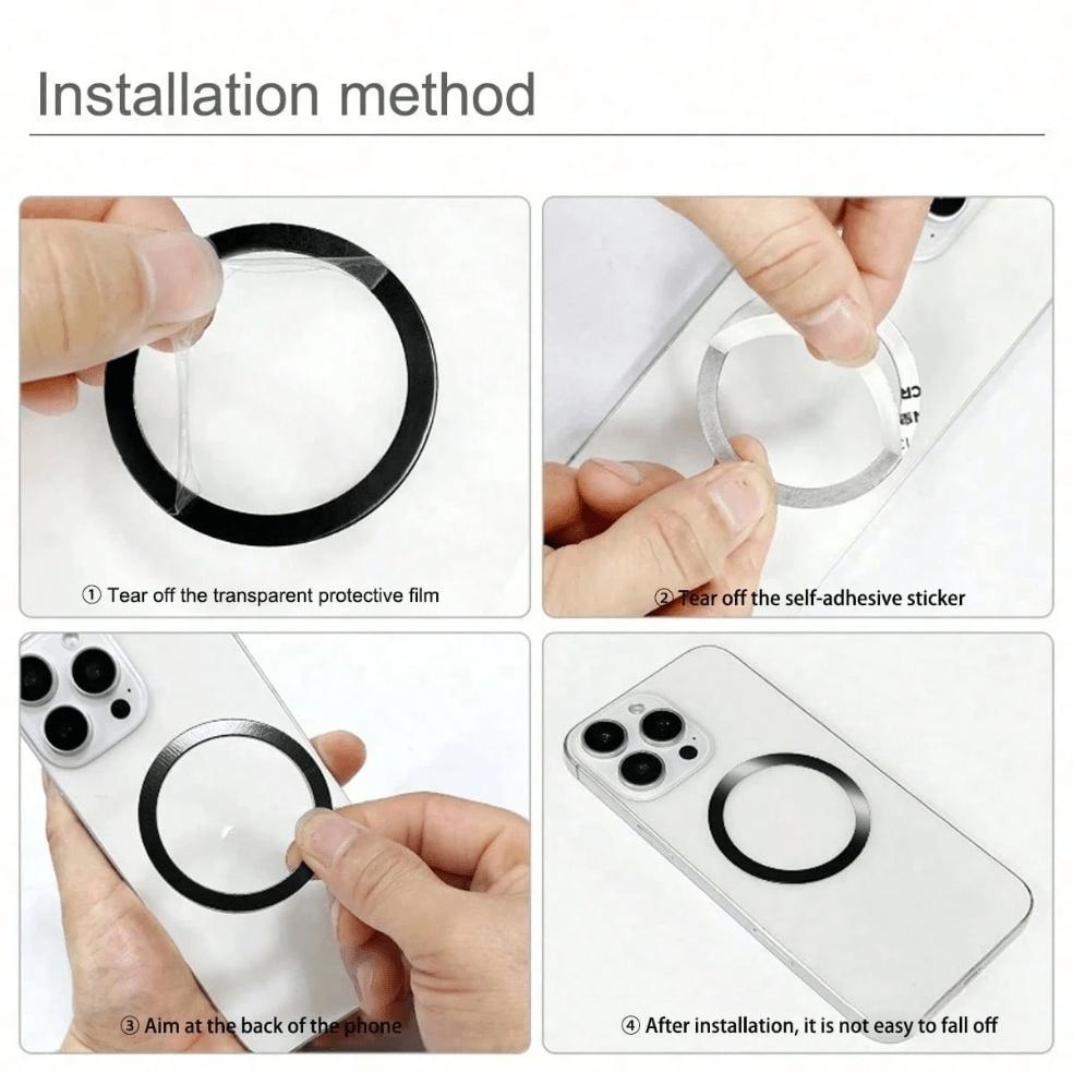 Strong Magnetic Ring, Smartphone Ring – Compatible with MagSticker Magnetic Rings – Magnetic Ring Stand for MagMagnetic Wireless Charger Case, Phone Holders Apple 17/16/15/14 Pro Max, Samsung Galaxy, and Android Devices, Mobile Accessory