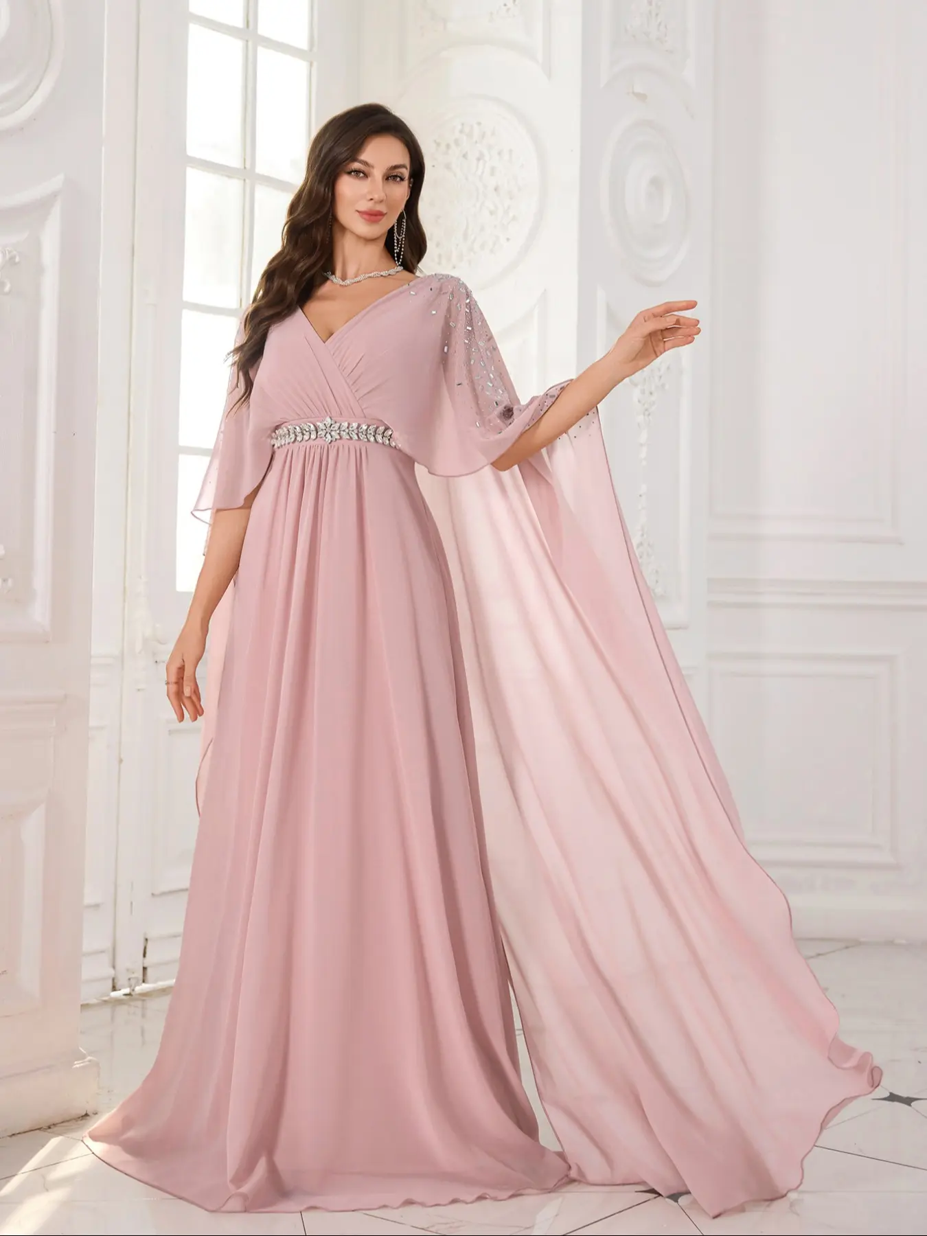 corset midi summer dress denim 8 / dark wash Color:01 Pink inspired floral stripes Blushing_Pink Beyonce Wears Dundas in