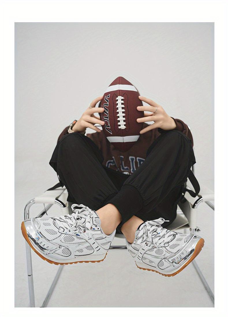Bestselling Silver Chunky Sneakers for Women, New Summer Style, Thick-Soled Height-Increasing, Retro Breathable Mesh Sports Shoes for Men Silver Mesh Sneakers That Go With Every Outfit  Obsessed!