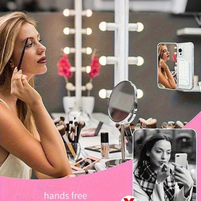 Silicone Suction Cup Phone Stand, Adjustable Holder with Metal/rubber Base, Foldable Neck Tube, Compatible with iPhone & Smartphones