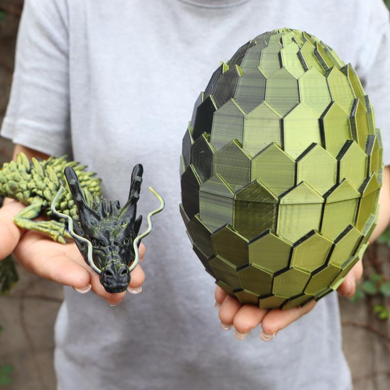 2pcs 3D Printed Dragon Egg Shaped Decorative Eggs, Collectible Figurines, Home Decoration Gift, Party Supplies, Perfect Christmas & New Year Present
