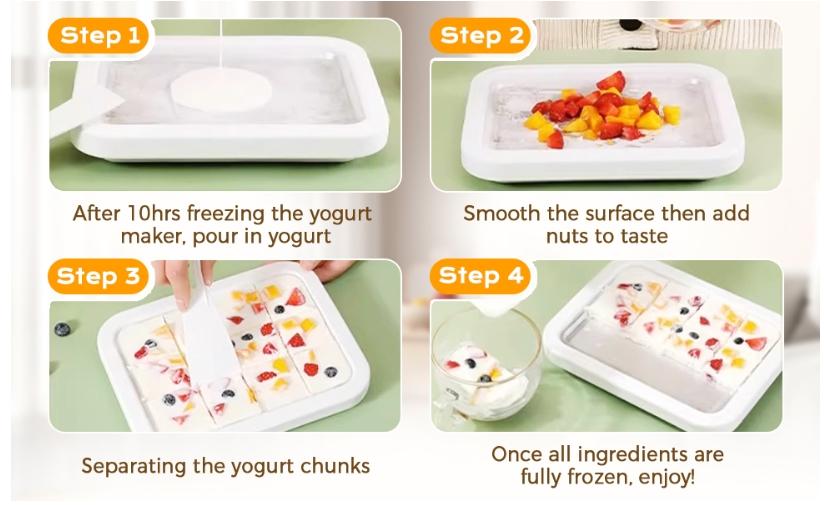 Instant Ice Cream Maker with 2 Scrapers, New Rolled Ice Cream Maker, Portable Stainless Steel Ice Cream Pan for Family Party, Easy Clean DIY Homemade Ice Cream Tray