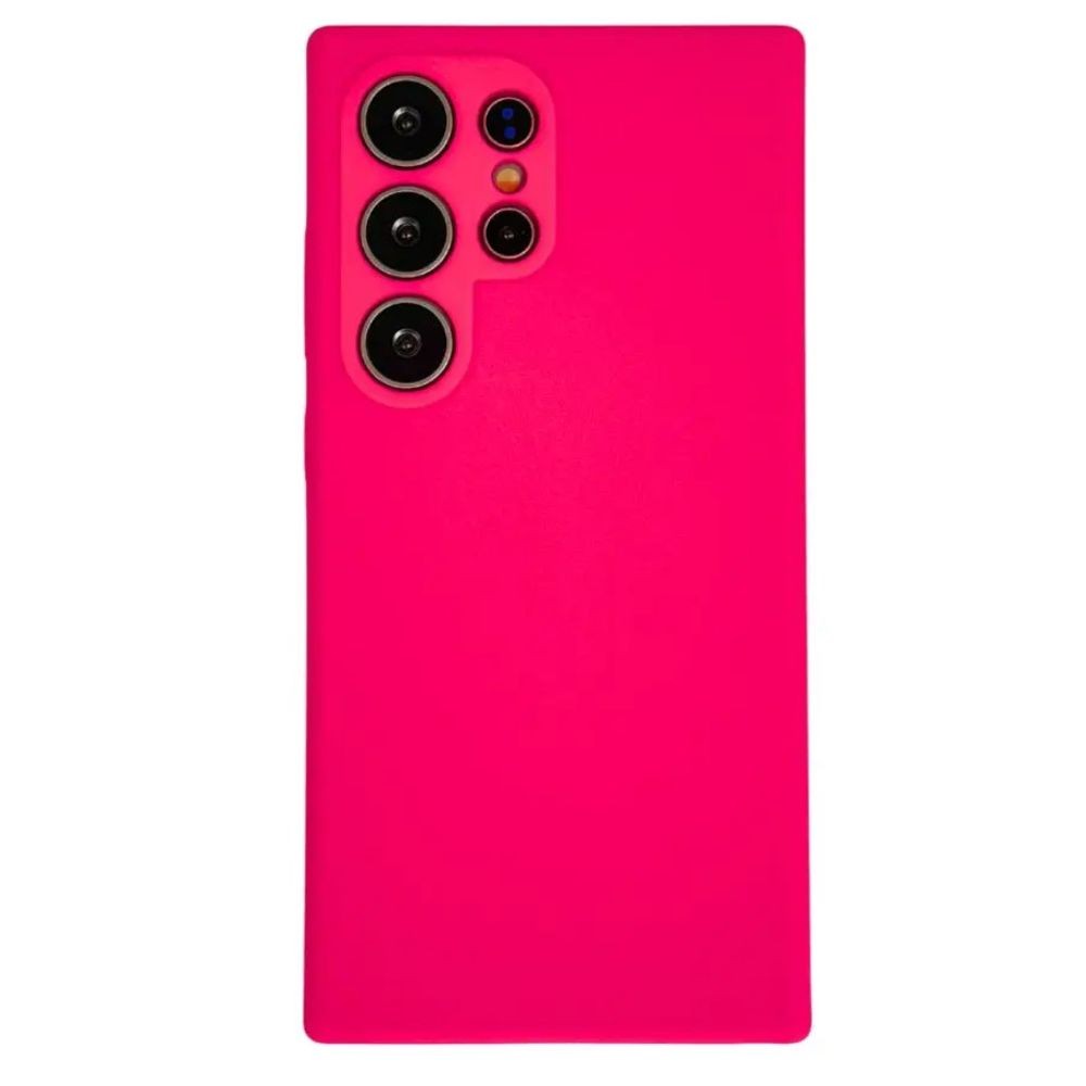 Fluorescent Liquid Silicone Phone Case for Samsung S26 Ultra S25 S24 S23 Ultra, Anti-Drop Soft Edge Cover, Protective Shell