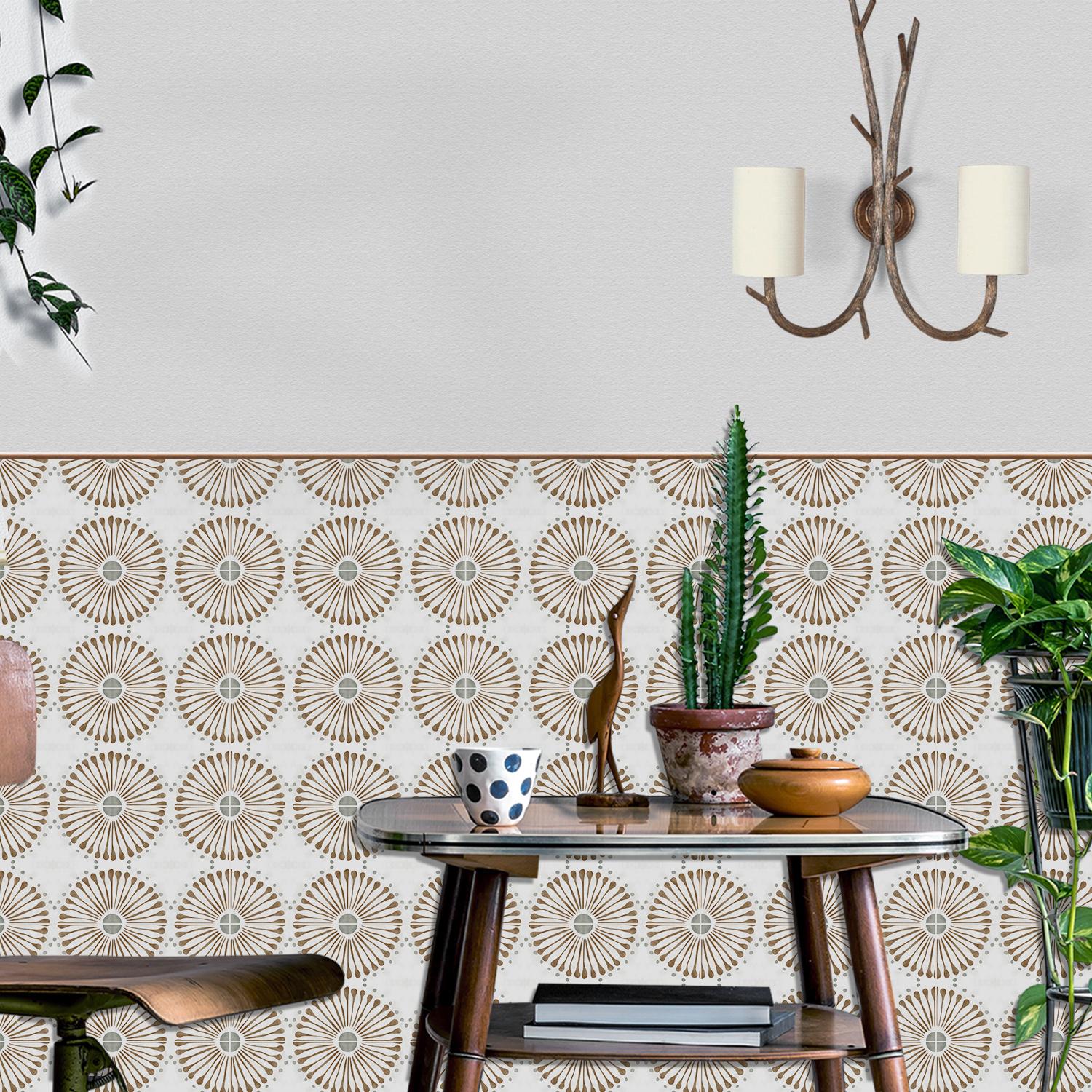 Geometric Pattern Self-adhesive Removable Tile Backsplash, Waterproof & Oil-resistant Wall Sticker, Wall Decor for Kitchen & Bathroom