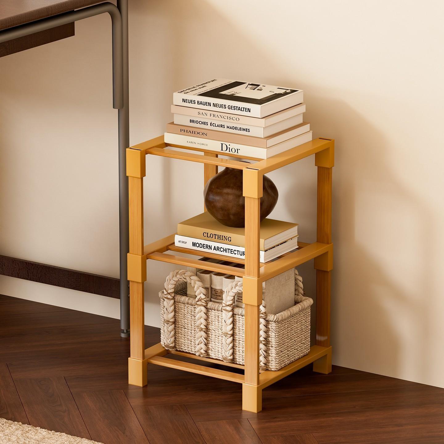 Multi-Layer Simple Storage Rack, Small Narrow Multi-Tier Shoe Rack, Vertical Shoe Rack, Space-Saving Bamboo Storage Shelf for Home, Dormitory, Corner, Shoe Rack Tower