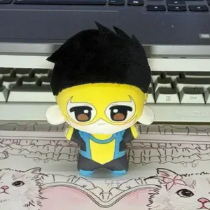 New Cute Chibi Invincible Mark Grayson Mini Plush Doll Cute Superhero Stuffed Keychain Bag Pendant Anime Fan Merch Birthday Gift
