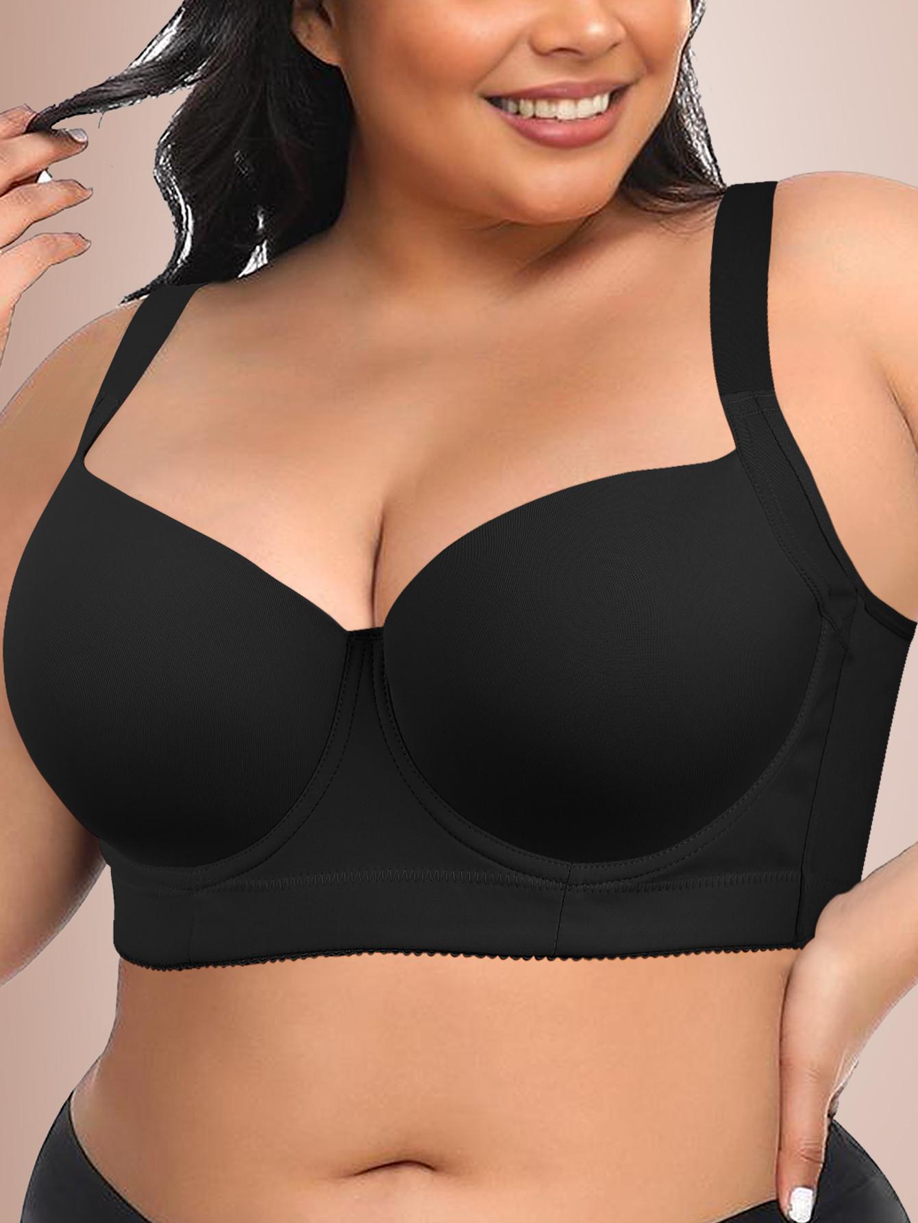 New plus size women's bra underwear smooth simple push-up bra, comfortable, slim, anti-droop Pushbra Fit Adjustable Straps