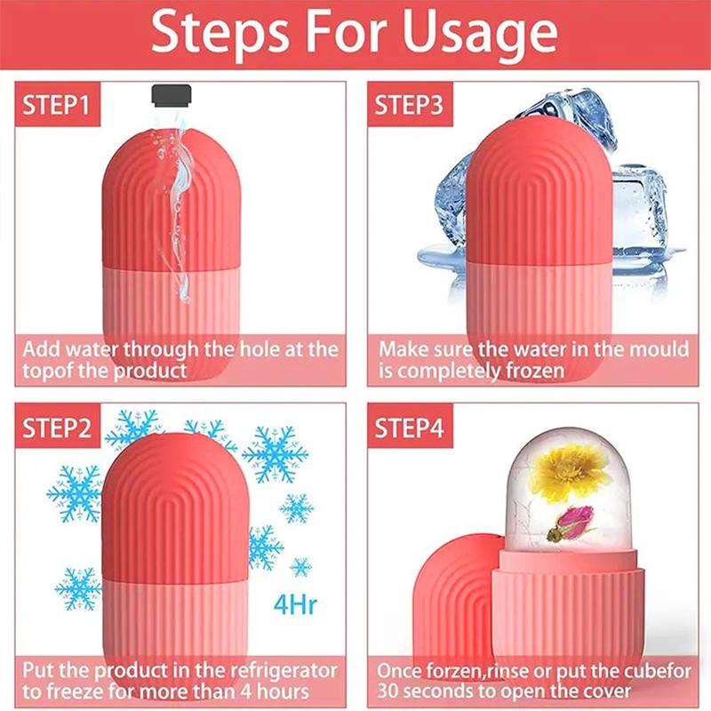 Ice Roller for Face & Eye, Multifunctional Face Ice Cube Mold for Skin Care, Facial Massage Ice Molds for Daily Use