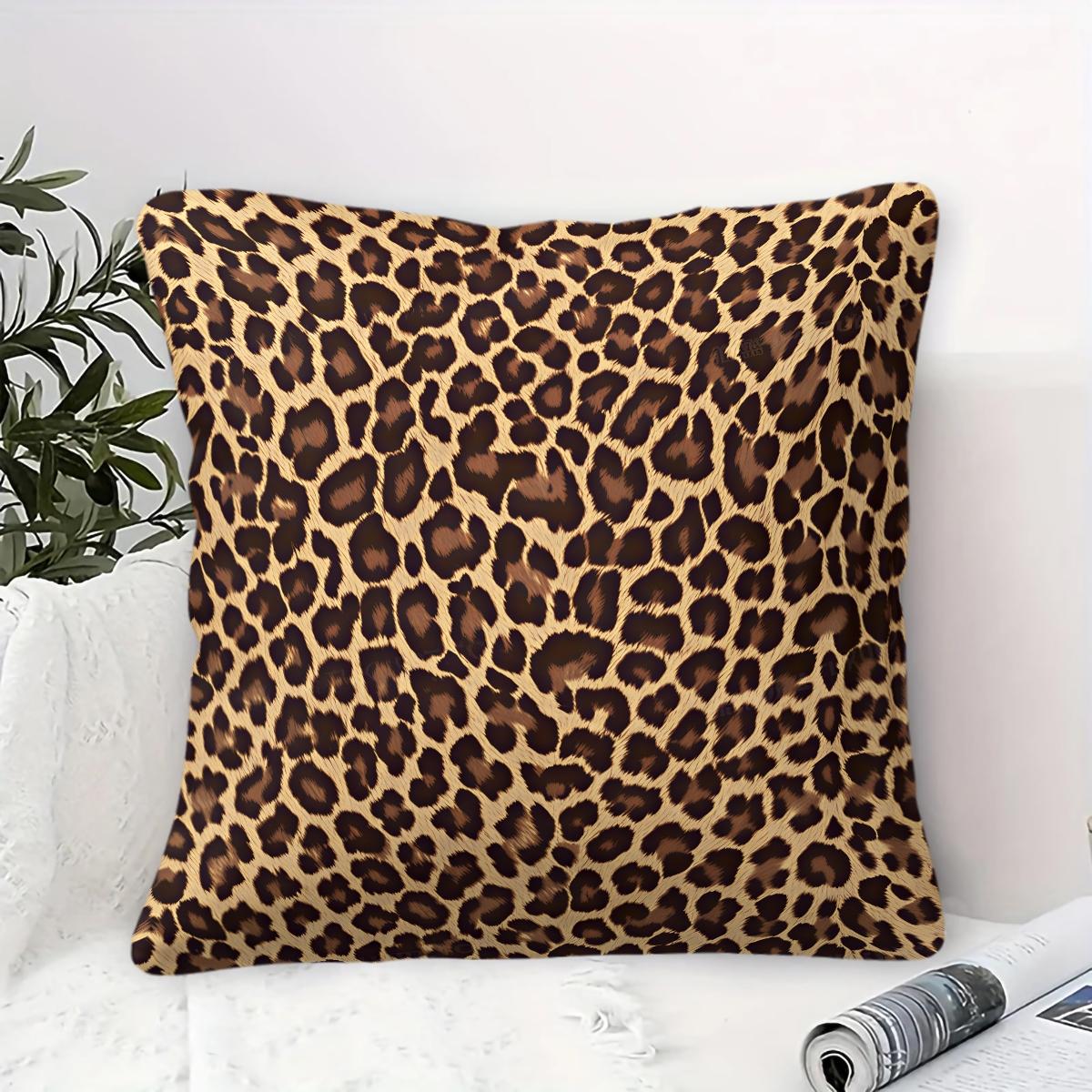 Leopard Print Throw Pillow, Multiple Styles, Soft Breathable Comfortable Skin-Friendly, Decorative Cushion Cover for Bedroom Living Room, Suitable for All People, Ideal Gift Choice