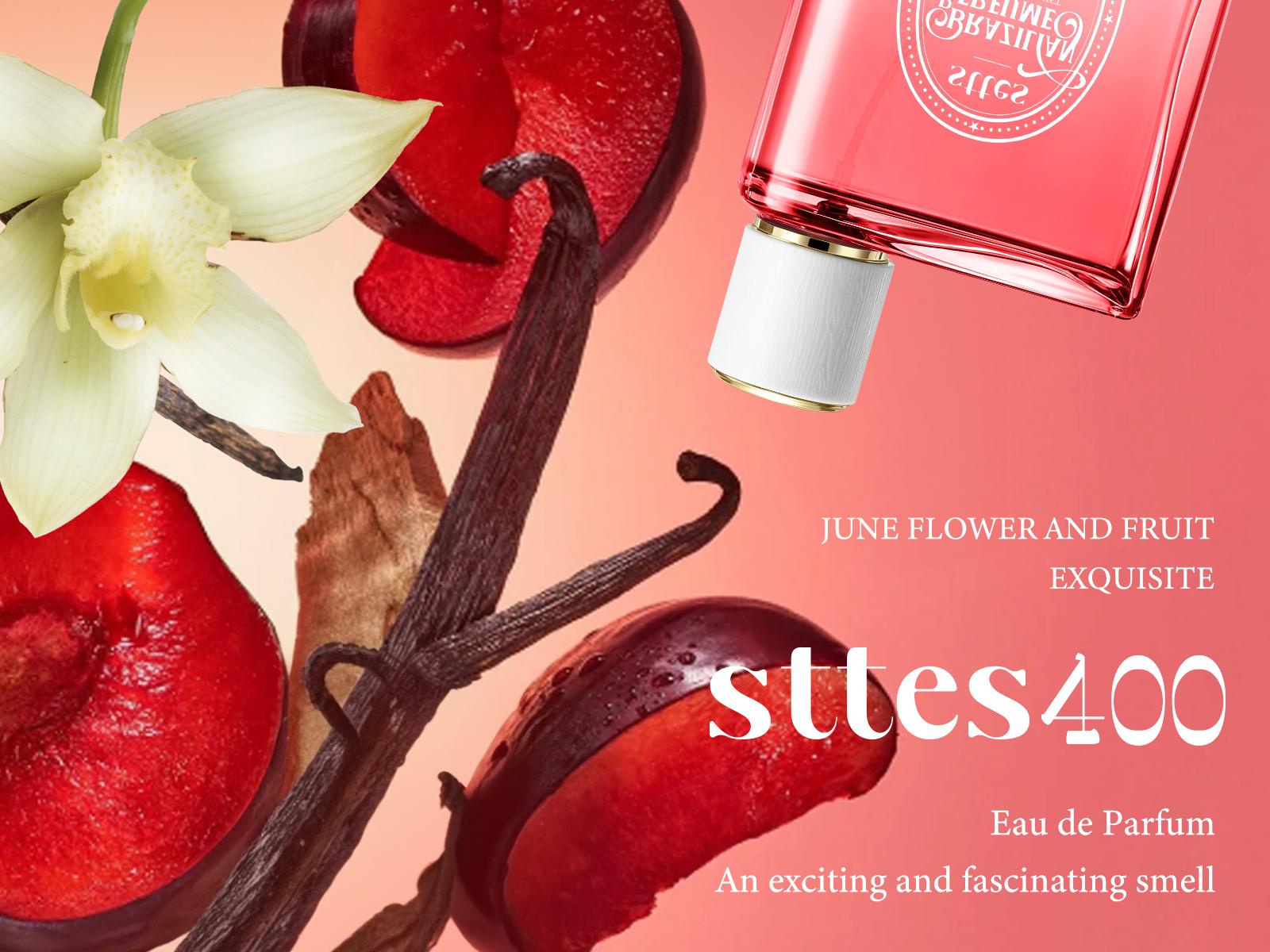 Sttes Perfume 400#（June Flower Fruit） - Eau De Perfume 100ml (3.4fl Oz)  Flower  Fruit Gourmet tune (vanilla plum jasmine Woody tone)