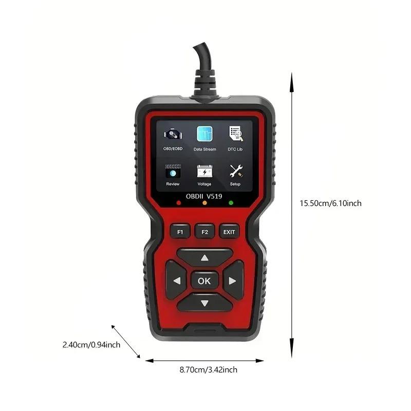 Scan Tool Diagnostic Scanner, Automotive Scan Tool, Engine Light Code Reader, Reset Function, Data Flow, I/m Ready, Evaporation & Oxygen Test, Universal Fit